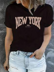 Camiseta de Talla Pequeña Estilo Y2k - Negro - Ver 1