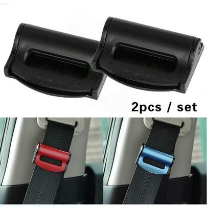 2 piezas Clips ajustables de cinturón de de plástico resistente para automóvil, hebilla antideslizante para cinturón de , clip de fijación simple para estilo de automóvil