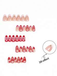 30 miếng dán móng tay kiểu Mỹ cổ điển, họa tiết hoa sao 3D chạm khắc, in hình báo Pháp Y2K, bao gồm 1 miếng gel dẻo và 1 dũa móng tay. Thích hợp cho phụ nữ/bé gái sử dụng hàng ngày, làm đẹp, nghệ thuật vẽ móng, mùa tốt nghiệp, kỳ nghỉ, du lịch. - Nhiều màu - Xem 10
