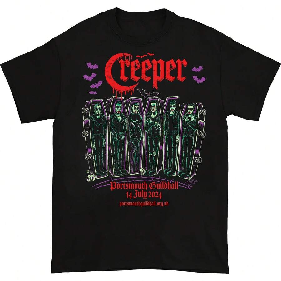 Collection CREEPER Band Tour Short Sleeve Gift For Fan S To 5XL T-Shirt - Black - View 1