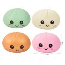 Large Expressive Dumpling Soft Fun Toy - Mysecret Bun Stress Relief Toy, Made Of Soft TPR Material, Relieves Stress, Surprise Unboxing, Random Delivery - Multicolor - View 9