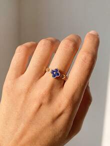 1 Stück S925 Sterling Silber Kleeblatt Ring, elegant & zart, Geburtstagsgeschenk für sie - vierblättriger Kleeblattring - Übersicht 5