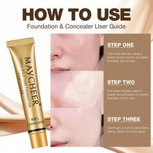Small Tube High Coverage Concealer, Hides Acne Marks, Dark Circles, Tattoos, Long-Lasting Waterproof Foundation Cream - Multicolor - View 6