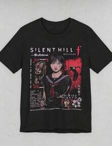 Camiseta GráFica Unisex De Moda, DiseñOs Inspirados En La Cultura Pop Para Todas Las Edades, Camiseta Unisex SILENT HILL F, Ideal Para Hombres Y Mujeres De Todas Las Edades - Negro - Ver 7