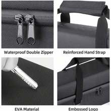 Akku Aufbewahrungstasche Hartschale, Batterie Tasche Organizer für Taschenlampe Kamera E-Bike Drohne, stoßfest schlagfest mit Mehrfachfächern, Schutzbox für Batterien Zubehör Geräte - A - Übersicht 7