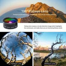 Kit de lente multifunción de alta definición 11 en 1 para smartphone - Macro, gran angular, ojo de pez, lente CPL/Starlight/Filtros - Adecuado para la mayoría de los teléfonos inteligentes - Kit de lentes para teléfono móvil - Ver 3