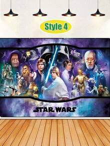 Hasbro 这款色彩鲜艳的主题生日背景横幅，以标志性人物、星舰和喜庆的“生日快乐”字样为特色。采用轻便耐用的面料制成，并采用防褪色、高清印刷技术，这款抗皱背景横幅易于悬挂和重复使用。 - Silver-2pcs - 查看 7