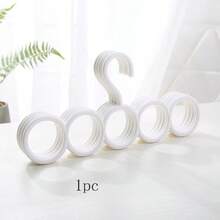 1 chiếc móc treo khăn đa năng, móc treo quần áo 5 tầng bằng nhựa chống trượt, giá đựng khăn. - Nhiều màu - Xem 9