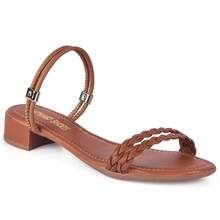 Women's Sandal With 3cm Block Heel, Versatile 2-In-1, Comfortable 2-Strap Clog - Camel - View 5