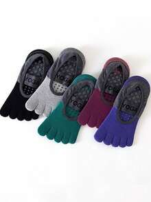 1/3/5 Pairs Yoga Socks Non-Slip Professional Women Summer Pilates Socks Thin Short Five Toe Socks For Workout, Dance - Multicolor - View 18
