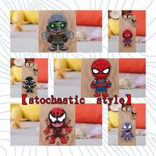 Marvel 1 pieza Llavero de acrílico de Spider-Man con colgante transparente de agente, regalo pequeño perfecto para fans, familia y amigos, colgante fresco de verano para novia/pareja, accesorio con vibras de verano para uso diario [Estilo aleatorio] - Multicolor - Ver 8