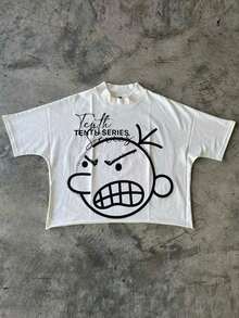 1 camiseta de mujer, Serie Diez Y2k Hop Rapper Punk, (1 pieza) 100% algodón, camiseta casual estampada, cuello redondo, manga corta, camiseta de algodón, para regalo, verano, unisex, 180g 100% algodón, todos los diseños están impresos. Unisexo. - Negro 2 - Ver 7
