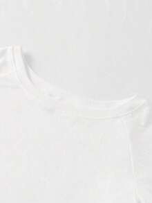 3 piezas Camisetas ajustadas con cuello asimétrico para mujer, tops básicos con cuello asimétrico en negro, blanco, rosa - Multicolor 2 - Ver 6