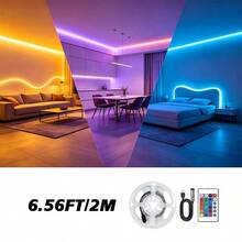 1条USB供电的RGB LED灯带，带24键遥控器，可调光。适用于客厅、卧室、游戏室装饰和节日装饰。 - 24-key RGB light strip - 查看 14