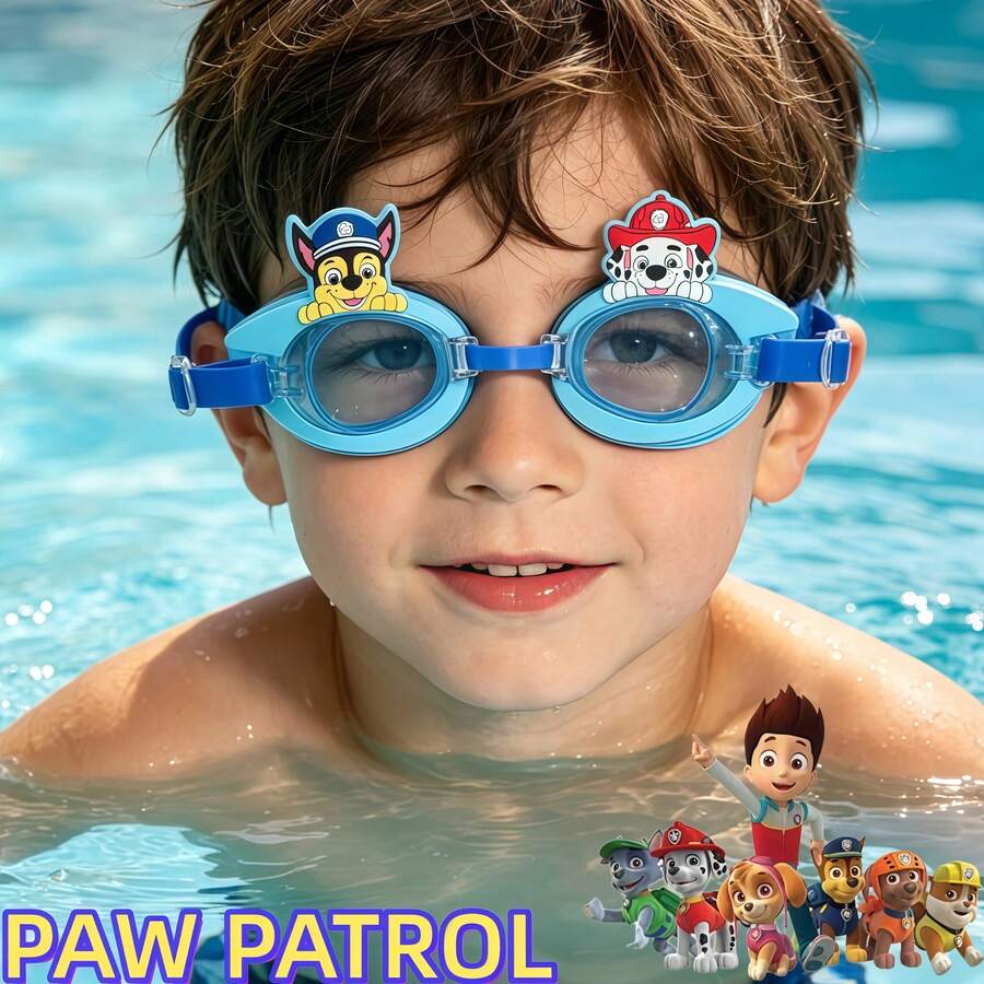 Kính bơi hoạt hình PAW PATROL, độ nét cao, chống sương mù, không gây kích ứng mắt, đồ dùng bơi lội mùa hè cho bé trai, kính bơi hình nhân vật Rubble, vật dụng cần thiết cho trẻ em khi chơi ở hồ bơi, có thể điều chỉnh từ 30-60CM. - Màu xanh lam - Xem 1