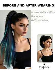 Kẹp tóc giả thẳng, tóc highlight thời trang, chất liệu tổng hợp chịu nhiệt cao, phù hợp để sử dụng hàng ngày. - Nhiều màu - Xem 8