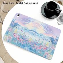 1个带笔槽的翻盖式平板电脑保护套，兼容荣耀Pad 8/9/10、荣耀GT 11.5英寸/X7/X8A/X9/X8Pro/X9Pro/V9/V8 Pro、MatePad 11英寸（2023/2022）、苹果第十代/11英寸（2025）（A16）、A9/A9+/A11/S11/S10 FE+，图案为蓝天白云、绿树鲜花，支持自动睡眠/唤醒功能，适合作为开学季、情人节、节日礼物。 - 彩色 - 查看 5