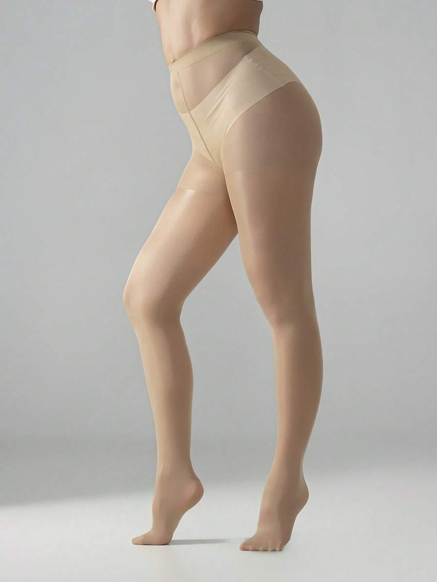 女款裸色薄透絲襪，高腰、高彈性、防勾絲、大尺碼，舒適全天穿著