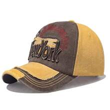 Vintage Washed Baseball Cap, Retro Color Block Snapback Hat, Unisex Outdoor Travel Couple Cap, Adjustable Size, Suitable For All Seasons - 85 - View 5