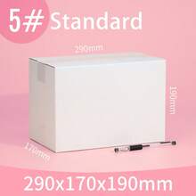 10 piezas de cajas postales de cartón corrugado blanco/rosa/negro, cajas de embalaje para envío general - Blanco - Ver 15