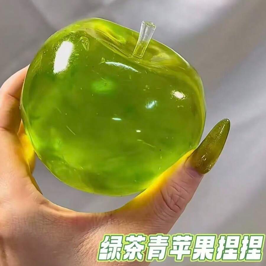 海洋藍蘋果擠壓玩具、紫水晶大蘋果壓力緩解擠壓玩具、焦慮緩解禮物、辦公室放鬆、家居裝飾 | 給家人和朋友的最佳禮物 [顏色和款式隨機] [由於攝影原因，可能存在輕微色差] - 彩色 - 查看 1