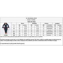 Nuevo 2026 Vestido Mujer Otoño Invierno Cuello en V Manga Abierta con Abertura Corte Ajustado Estilo Elegante - Azul - Ver 7