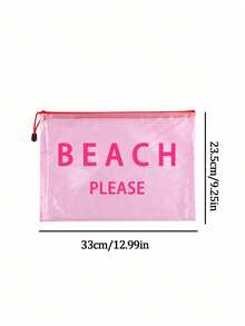 这款防水时尚沙滩包印有“Beach Please”海星图案，容量大，透明，配有尼龙拉链，轻便易携，适合春夏季节收纳，经久耐用，是游泳、海滩、潜水、暑假旅行、学生返校的理想之选。轻便防晒，适合送给朋友、家人、女朋友和同学。也是生日、节日、派对、婚礼（伴娘）、母亲节和教师节的完美礼物和纪念品。 - 彩色 - 查看 11
