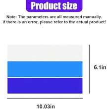 10 Inch Classic Retro Tri-Color Stripe Decal Sticker, Waterproof Self-Adhesive Car Stripe Sticker For Grille Fenders Hood Bumper (Easy Removal, No Residue) Exterior Accessories (Black) - Blue - 查看 2