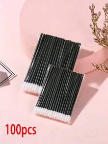 50/100/200pcs Eyelash Brush, Lip Brush, Lip Gloss Brush, Makeup Beauty Tools - Multicolor - View 6