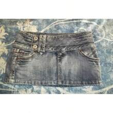 2026Short Skirt Applique Print Denim Goth Street Hip Hop Hoparajuku Vintage High Waist Y2k Mini Sexy Loose Casual Women's SkirtA Must-Have For Women - 5 - 查看 6