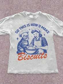 ropa de mujer Camiseta de Gato Humorista, Camiseta Clásica de Cocina, Broma de Cocina Nostálgica, Ropa con Estampado de Gato, Regalo para Mamás de Gatos, Camiseta de Cocina Unisex, Regalo Vintage para Entusiastas de los Gatos camisas de mujer - Blanco - Ver 6