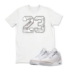 Camiseta con el número 23 para combinar con las s3 Pure Money, camiseta retro 3s Pure Money, camisetas deportivas para combinar con las s3 Pure Money - forma - Ver 1