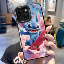 Disney Lilo & Stitch Phone Case, Skateboarding Stitch Protective Cover. Compatible With IPhone 17, 16, 15, 14, 13, 12, 11 Pro Series And Galaxy S22, S23, S24, S25 Models, Featuring A Plush-Style Stitch Riding A Pink Skateboard Against A Dreamy Cloud Background With Floating Hearts, Perfect For Fans Of The Hawaiian Alien, Ideal For Birthdays, Holidays, Anniversaries, Graduation Gifts, Or Any Special Occasion To Surprise Family, Friends, Classmates, And Loved Ones. - 黑色 - 查看 2