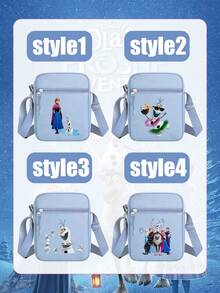 Disney 这款浅蓝色休闲斜挎包印有《冰雪奇缘》中的雪宝图案，趣味十足，适合日常使用。包身采用热带草裙舞印花，印有深受喜爱的雪宝形象，为您的日常造型增添一丝俏皮的粉丝气息。包身采用柔软耐用的面料制成，设计紧凑却容量充足，设有一个主隔层和一个前置拉链口袋。 - Bag - 查看 9