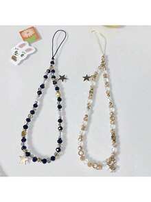 1pc Ins Personalized Star Pendant Colorful Crystal Phone Chain Fashion Phone Case Pendant Creative Color Pendant - Multicolor - View 10