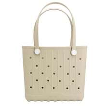 Rubber Beach Tote Bag, Large Capacity Waterproof Beach Bag Suitable For Swimming Pools, Boats, Sports, And Outdoor Washable Travel Tote Bag - 卡其色 - 查看 2