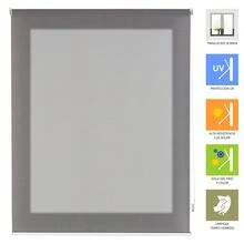 KIWI Translucent Roller Blind, Sizes From 100 To 180 Cm Wide And From 180 To 220 Cm High, Easy Installation On Wall Or Ceiling, Available In 4 Colors - Dark Grey - View 3