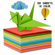 50/100 Sheets Colored A4 Paper, 10 Colors, Origami Material, Educational Paper, Suitable For Copying, Printing, Folding Paper Crafts And DIY, 10 Colors - Multicolor - View 2