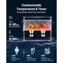 VEVOR 6L Ultrasonic Cleaner, Professional Ultrasonic Cleaner Machine With Cleaning Basket & Digital Display, 120W Stainless Steel 40kHz Cleaning Machine For Watches, Razors, Jewelry, Coins And More - 6L, Economy - View 6