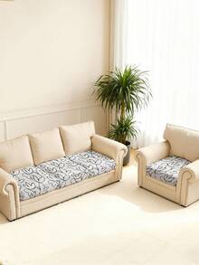 1 pièce Housse de canapé, tissu extensible, housse de coussin de siège de canapé, housse de canapé de couleur unie - Gris pâle - Voir 10
