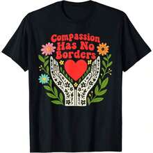 La compasión no tiene fronteras - Camiseta - Negro - Ver 1