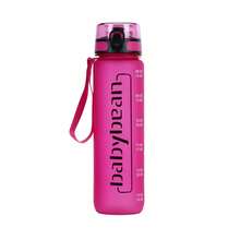 1pc 32oz/1000ml Gradient Large Letter Frosted Leak-Proof Sports Water Bottle, With Time Marker, Carrying Strap For Outdoor Sports, Cycling, Birthday & Holiday Gift - Multicolor - View 11