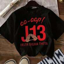 1 Camiseta Delta Sigma Theta - Cuello Redondo Negro con 'aa - Oop!' Escrito a Mano en RojoCamiseta de manga larga con cuello redondo y estampado gráfico, estilo Y2K, 1% de algodón, para hombre, esencial para el uso diario. Camiseta 1% para mujer, adecuada para todas las estaciones, perfecta para uso diario, fiestas, reuniones y vacaciones. Camiseta gráfica de manga corta con cuello redondo para mujer, con temática de San Valentín, San Patricio y Pascua, para uso diario casual. - Negro - Ver 6