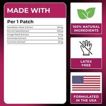 PATCH4U Unpuff Patches With Dandelion & Ginger 60 Count (60 Day Supply) - 60 - View 7