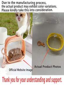 Multifunctional Portable Pet Snack Bag, Easy To Clean, With Buckle Design And Transparent Window, Suitable For Training Puppies, Taking Cats Outdoors, And Carrying To Pet Parks - Multicolor - View 6