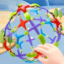 1 pieza Pelota mágica expandible con flores, juguete de pelota elástica y colorida para jugar al aire libre - Multicolor - Ver 7