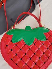 New Girl's Cute Strawberry Crossbody Bag, Coin Purse, Decorative Small Bag For Boy And Girl - Red - View 5