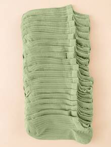 1/5/6/10 Pairs SageGreen Ribbed Ankle Socks, Breathable, Wear-Resistant, And Non Slip Socks For All Seasons, Basic Casual Socks For Men And Women - Olive Green - View 4