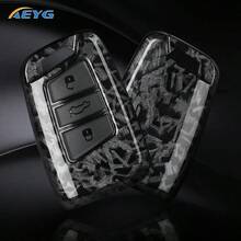 Funda de carcasa de llave de coche de estilo de fibra de carbono ABS, para VW Passat B8, Magotan y Sko Da Superb A7 Kodiaq - Carcasa resistente - modelo D - Ver 9