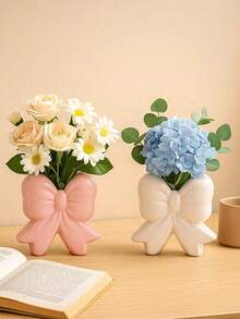 Bình hoa nơ hồng, bình trang trí dễ thương kiểu Kawaii cho trang trí nhà cửa, bình hoa tối giản hiện đại dùng để cắm hoa tulip và hoa khô, vật trang trí lý tưởng cho bàn trang điểm, phòng ngủ, phòng khách và đám cưới. - Nhiều màu B - Xem 10